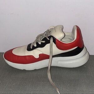 Alexander McQueen Red and White Sneakers